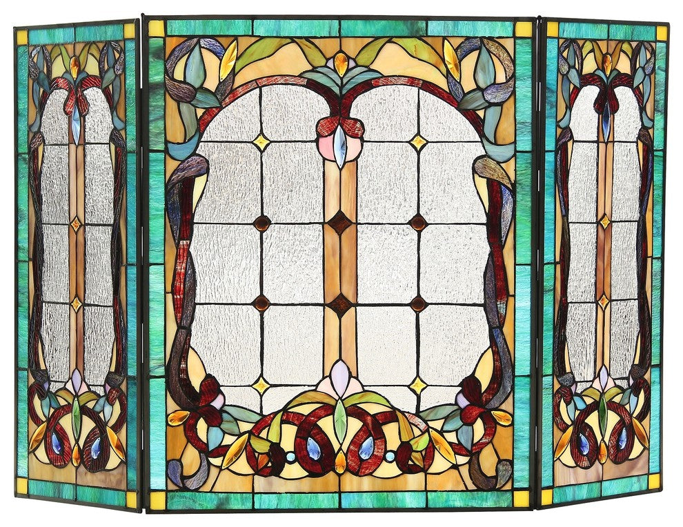 Lucian 3-Piece Folding Victorian Fireplace Screen