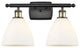 Innovations 516-2W-BAB-GBD-751-LED 2 Light Vanity Light, Black Antique Brass