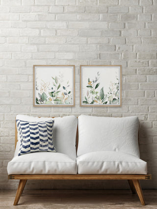 New Leaves Diptych, 2-Piece Set, 12x12 Panels