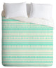 Deny Designs Allyson Johnson Mint Tribal Duvet Cover, Lightweight
