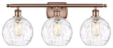 Innovations 516-3W-AC-G1215-8-LED 3 Light Bath Vanity Light, Antique Copper