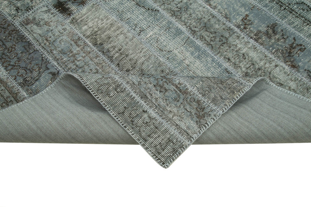 Rug N Carpet - Handwoven Anatolian 8' 2" x 9' 11" Overdyed Patchwork Area Rug