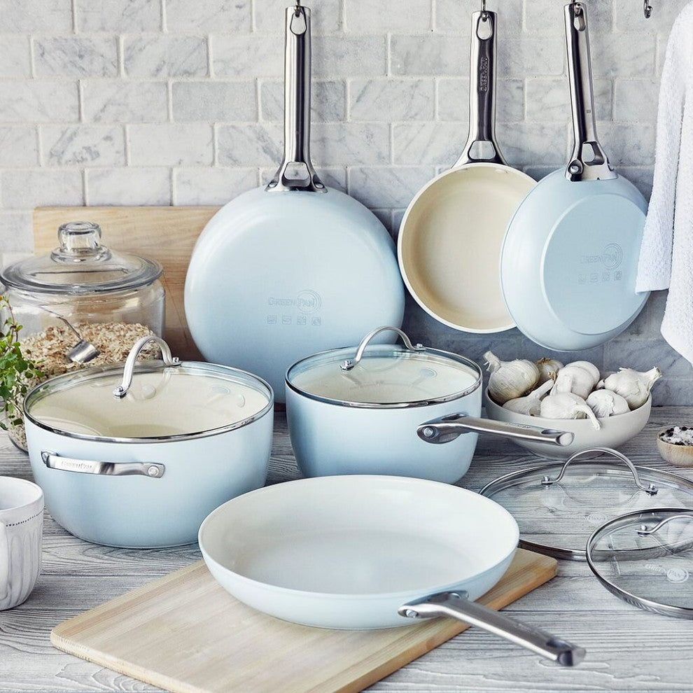 GreenPan Padova Collection 10 Piece Set | Light Blue