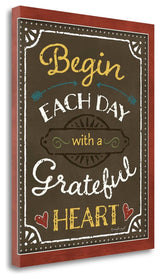 "Begin Each Day" By Jennifer Pugh, Giclee Print on Gallery Wrap Canvas