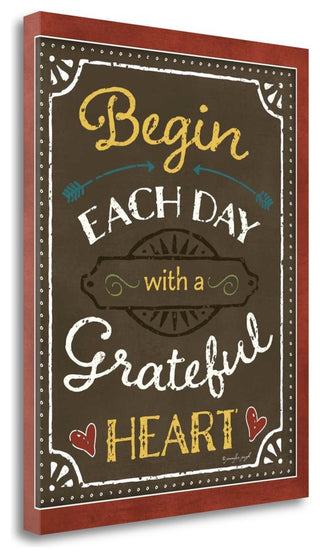 "Begin Each Day" By Jennifer Pugh, Giclee Print on Gallery Wrap Canvas