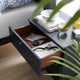 Nightstand Side End Table, Blue, Wood, Modern, Mid Century Living Guest Suite