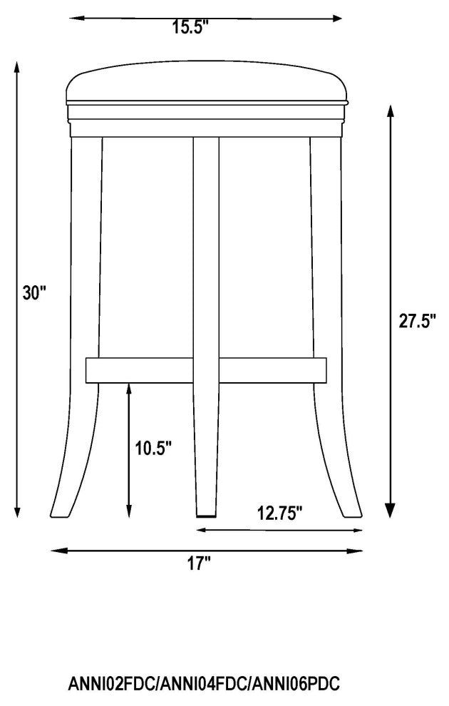 Natick Bar Stool, Set of 2, Distressed Walnut, Bar Height