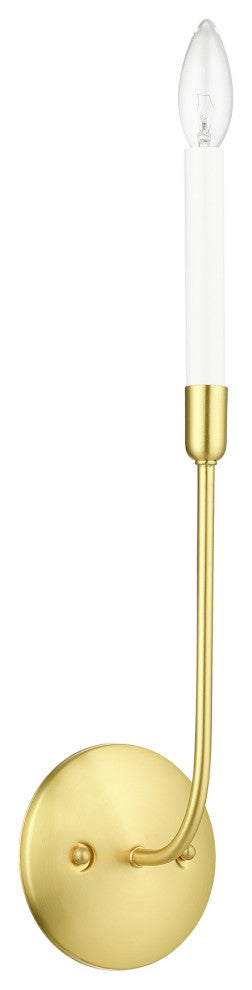LIVEX LIGHTING 46061-12 1 Light Satin Brass Wall Sconce