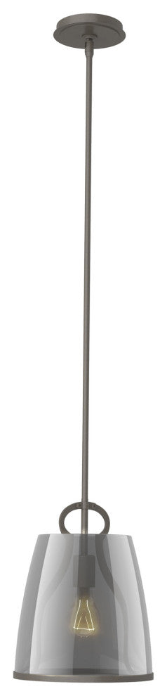 Caliper Pendant, Dark Smoke, Plated Smoke