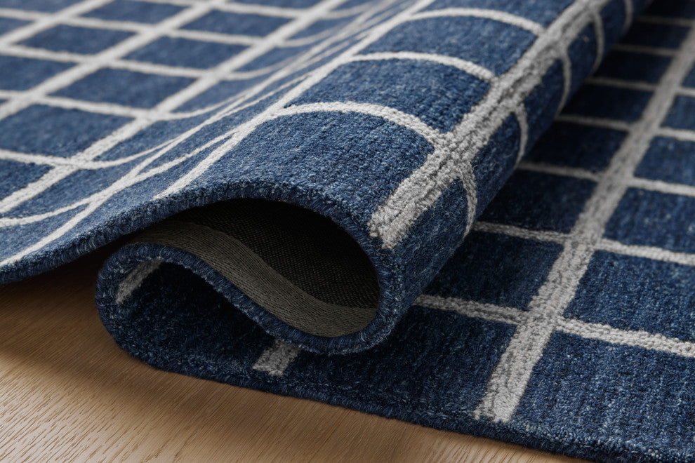 Chris Loves Julia x Loloi Polly Navy / Silver 8''-6" x 11''-6" Area Rug
