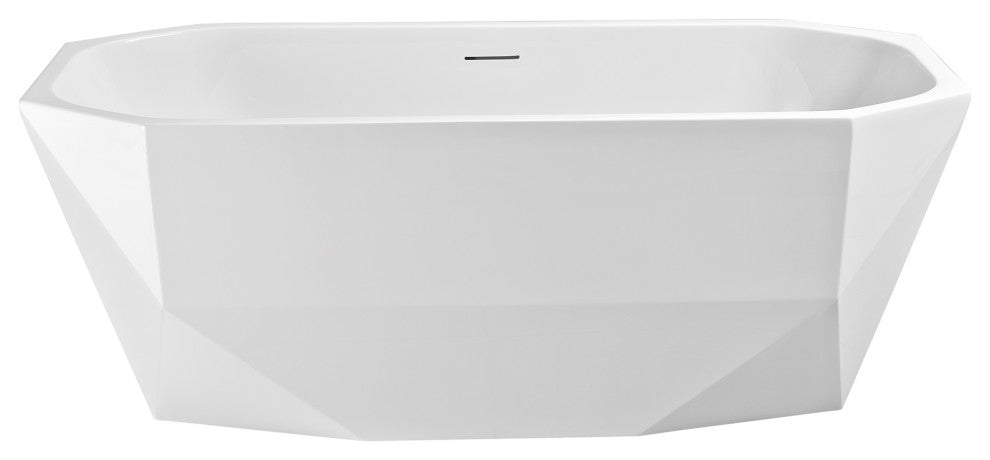 63'' Streamline NPT9630ORB Freestanding Tub With Internal Drain