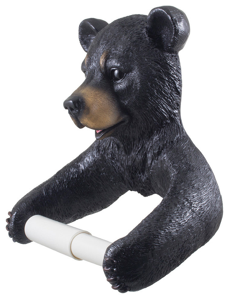Black Bear Decorative Toilet Paper Holder