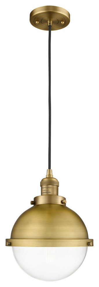 Innovations 201C-BB-HFS-82-BB Hampden 1 Light 9" Mini Pendant, Brushed Brass