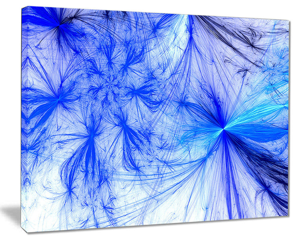 "Christmas Fireworks Blue" Digital Art Canvas Print