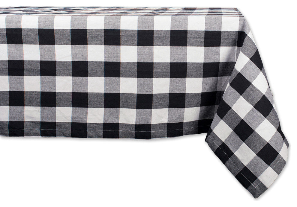 DII Black Buffalo Check Tablecloth 60"x84"