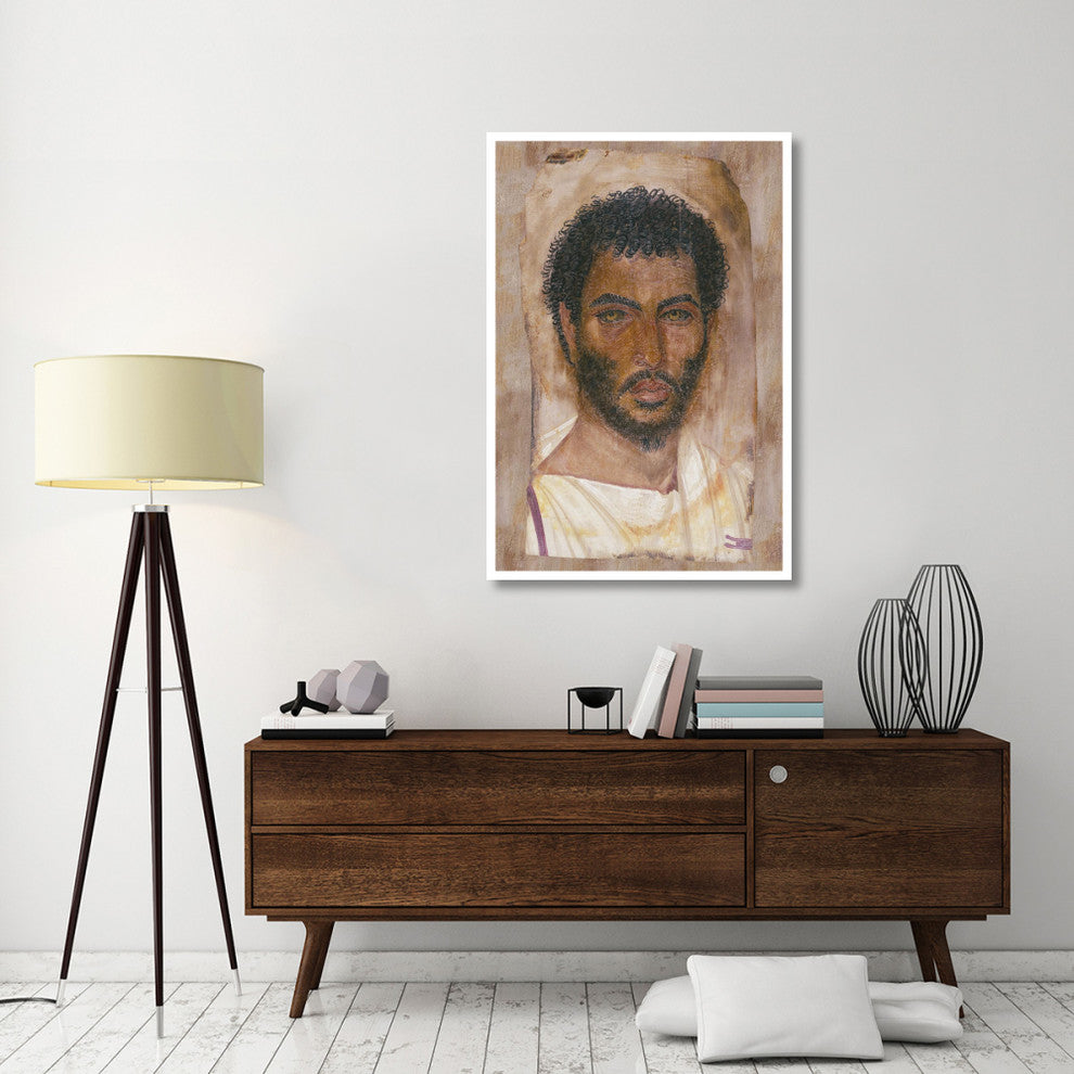 "Mummy Portrait of a Bearded Man" Paper Art, 34"x50"