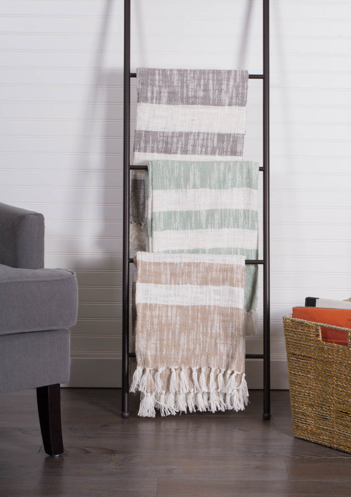 DII Mint Slub Stripe Throw