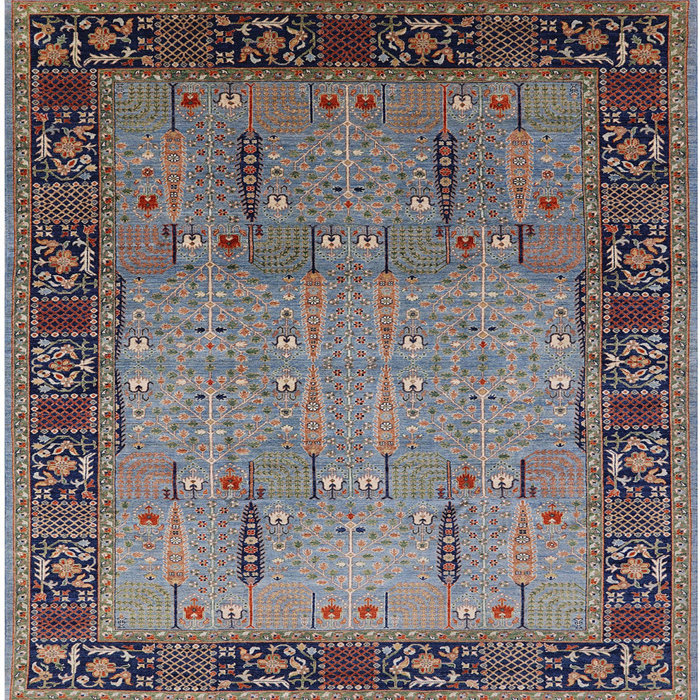 Ahgly Company Indoor Square Mid-Century Modern Area Rugs, 7' Square