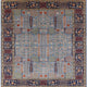Ahgly Company Indoor Square Mid-Century Modern Area Rugs, 7' Square