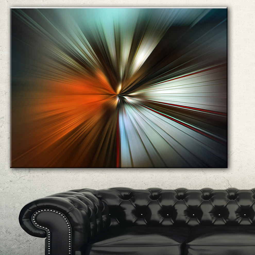 "Brown Focus Color" Abstract Digital Art Canvas Print