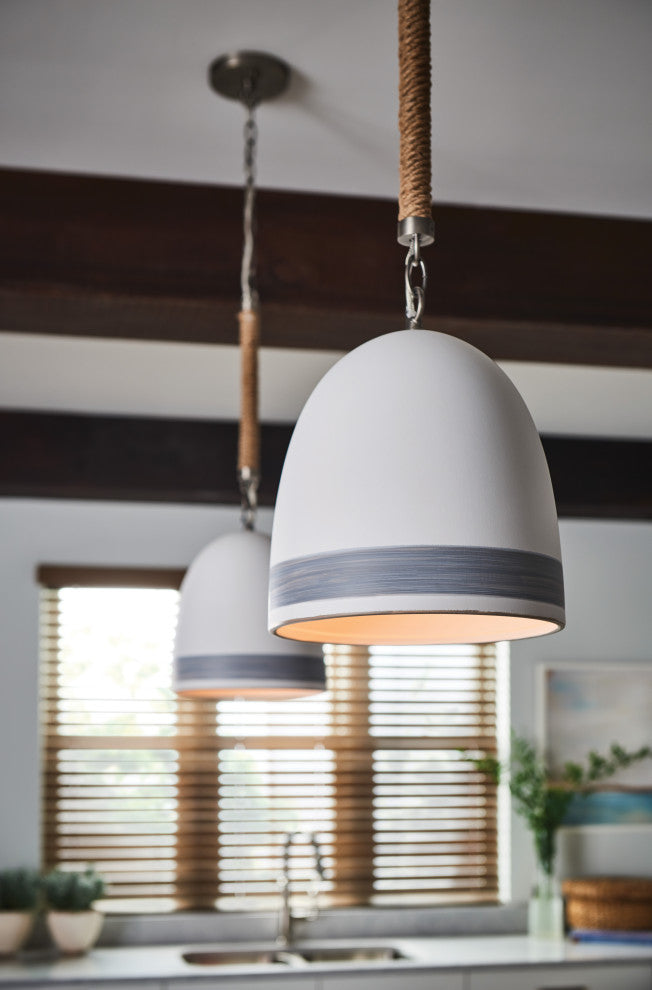 Hinkley Nash Pendant Light, Antique Nickel With Grey Stripe