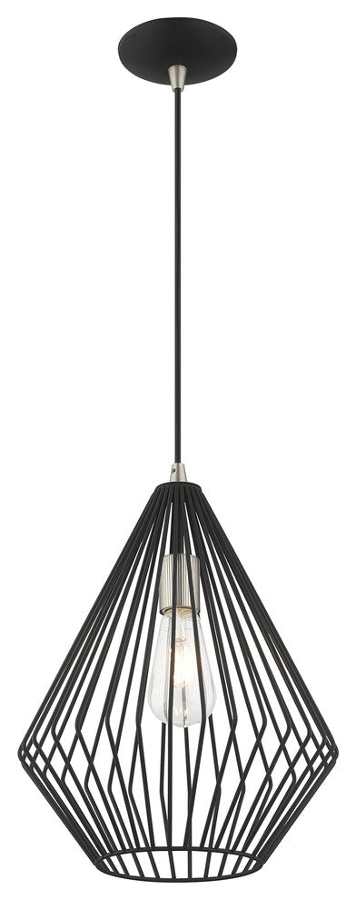 Livex Lighting Black 1-Light Mini Pendant