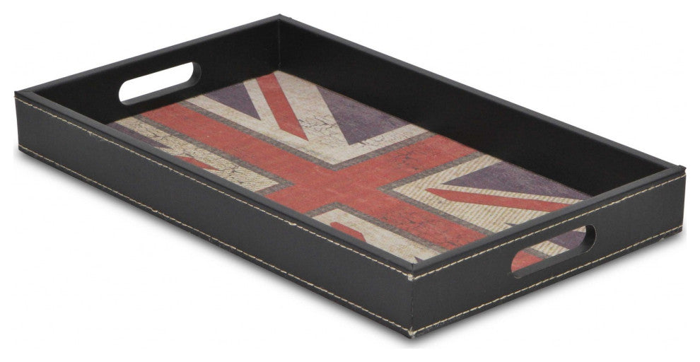 Union Jack Faux Leather Serving Tray