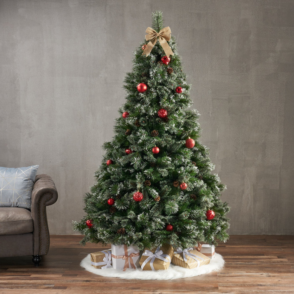 Jody 7' Pine and Mixed Spruce Artificial Christmas Tree, Unlit