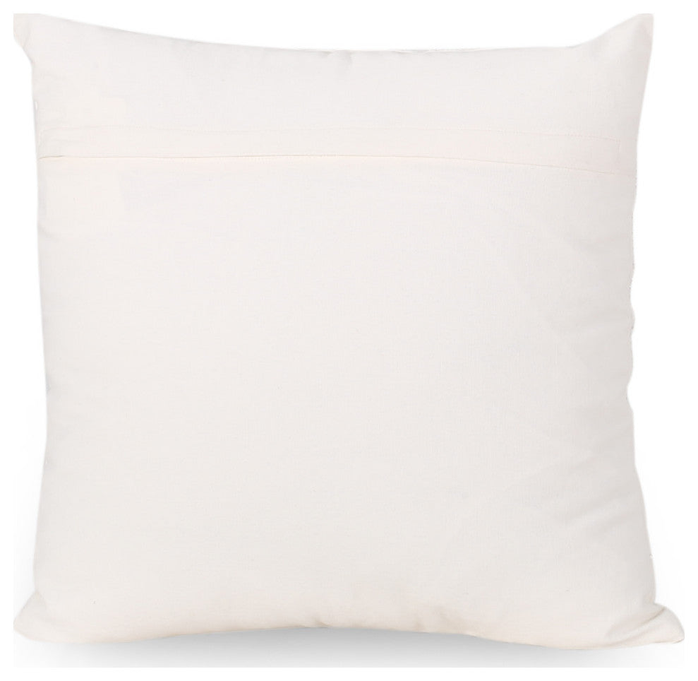 Belize Modern Handcrafted Fabric Pillow Cover, Single