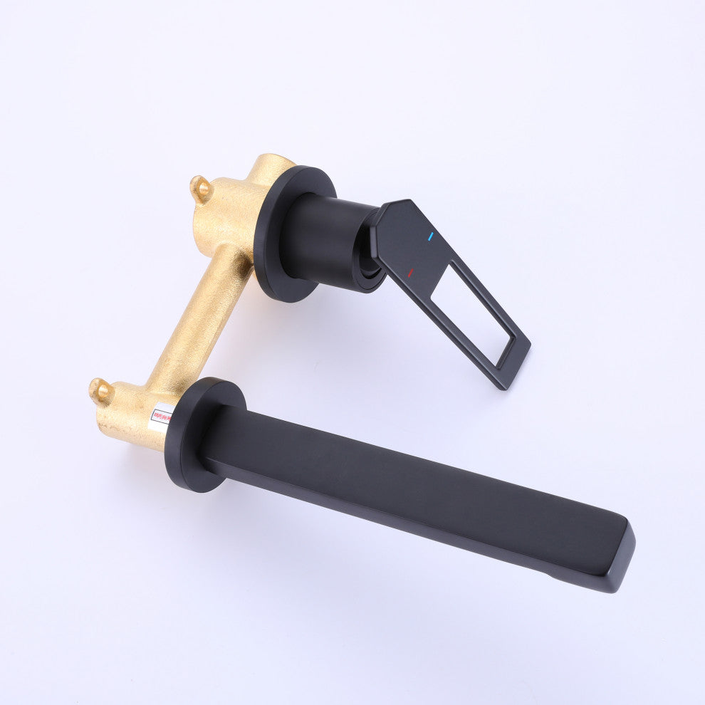 Single Lever Handle Wall Mounted Bathroom Faucet