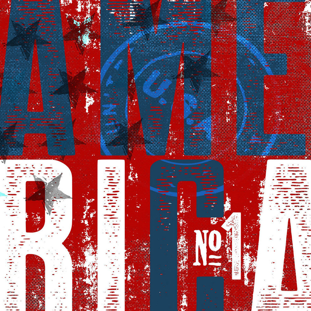 Marmont Hill, "America No.1" by Rick Martin Painting on Wrapped Canvas, 48x48