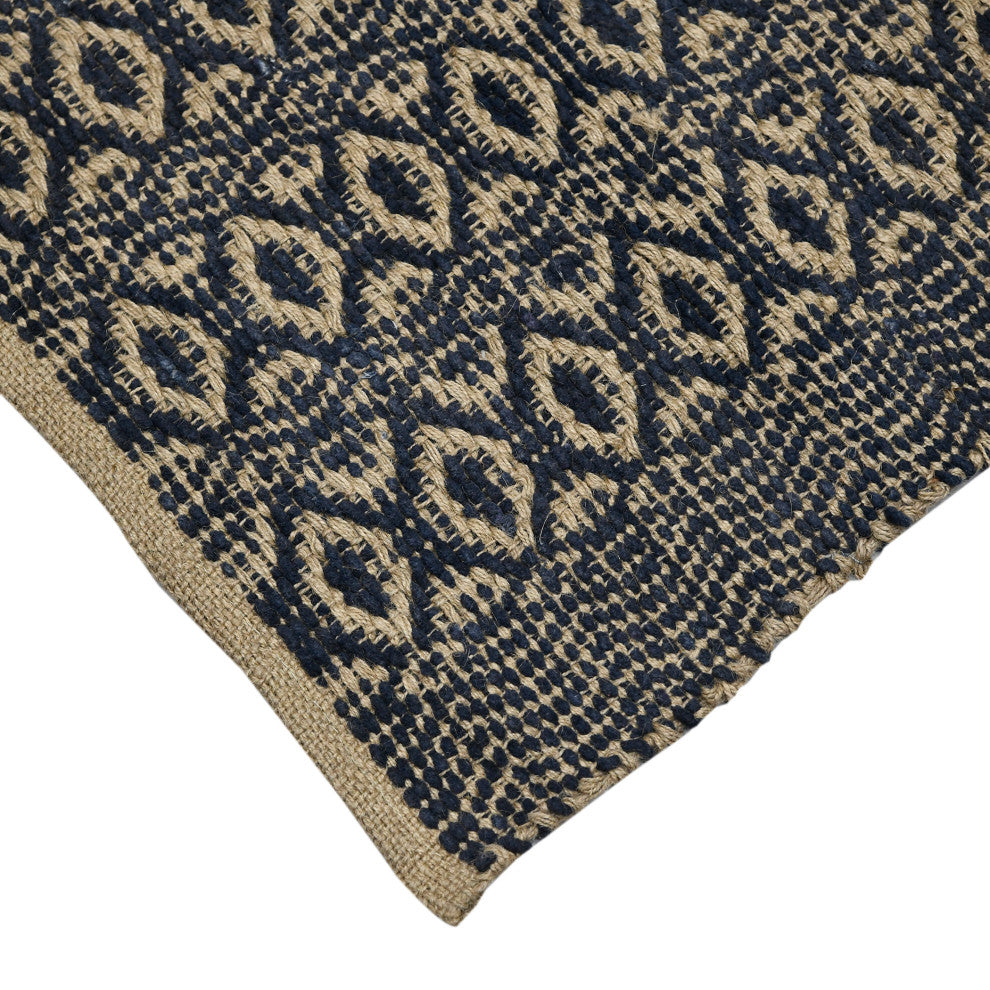 Zola Parquet Area Rug, Black, 8' x 10', Geometric