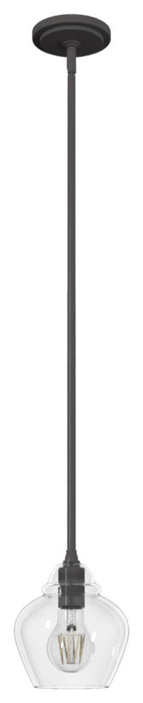 Hunter 7" Dunshire Noble Bronze, Clear Glass 1 Light Pendant Ceiling