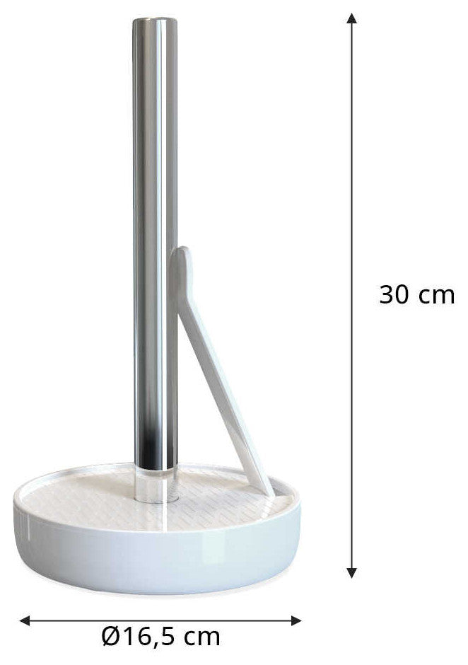 Aluminum Kitchen Paper Towel Holder, Marble Finish Tissue Paper Dispenser, White