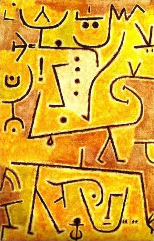 Paul Klee Red Waistcoat, 18"x27" Wall Decal