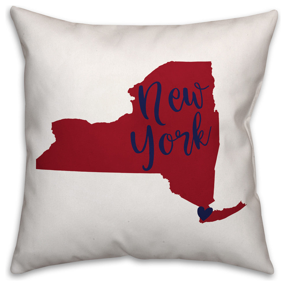 Red and Blue New York Pride 16x16 Spun Poly Pillow