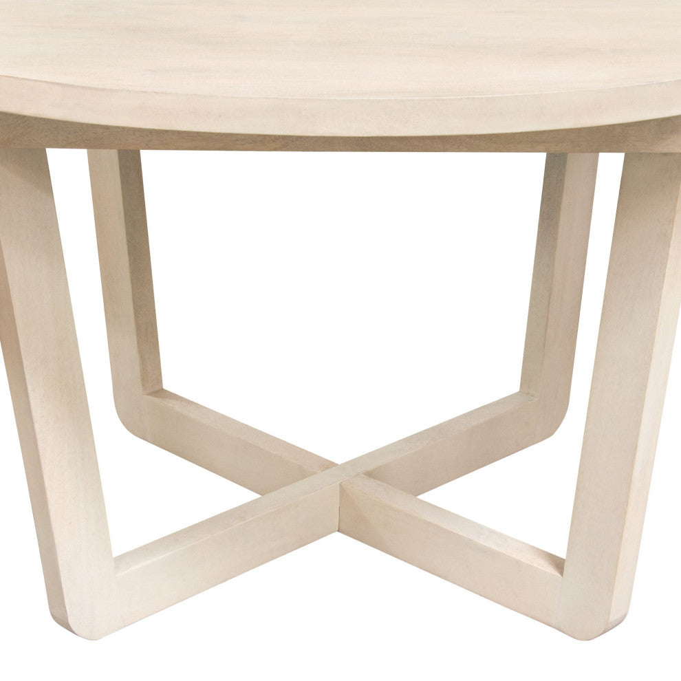 Solano 51" Round Dining Table, Natural Gray