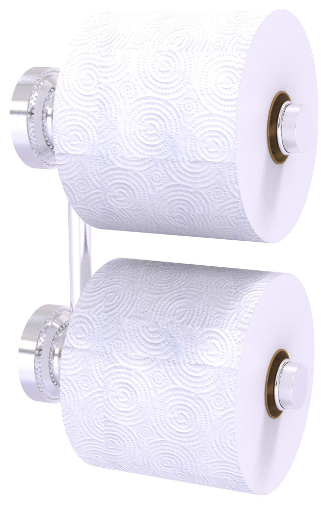Dottingham 2 Roll Reserve Roll Toilet Paper Holder, Satin Chrome