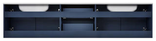 Geneva Transitional Navy Blue 80" Double Vanity Set