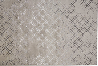 Weave & Wander Orin Modern Metallic Trellis Rug, Silver/Gray, 10'x13'2"