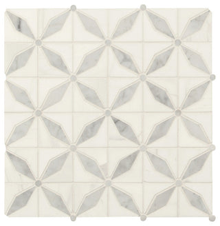 Bianco Starlite Polished Marble Mosaic, 10 Sheets