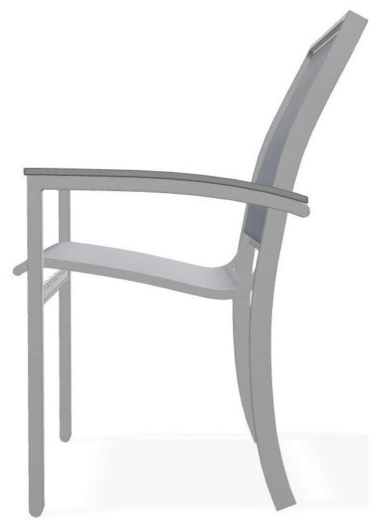 Bazza Sling Stackable Outdoor Dining Chair, Augustine Denim/Graphite