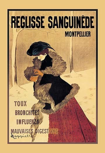 Reglisse Sanguinede- Gallery Wrapped Canvas Art 28" x 42"
