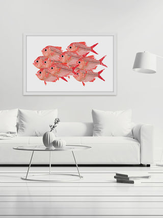 "Golden Snapper" Framed Painting Print, 18"x12"
