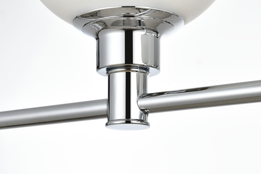 2 Light Chrome And Frosted White Bath Sconce