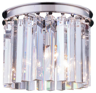 1208 Sydney Collection Flush Mount, Clear, Polished Nickel