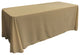 LA Linen Rectangular  Polyester Poplin Tablecloth, Taupe, 90"x132"