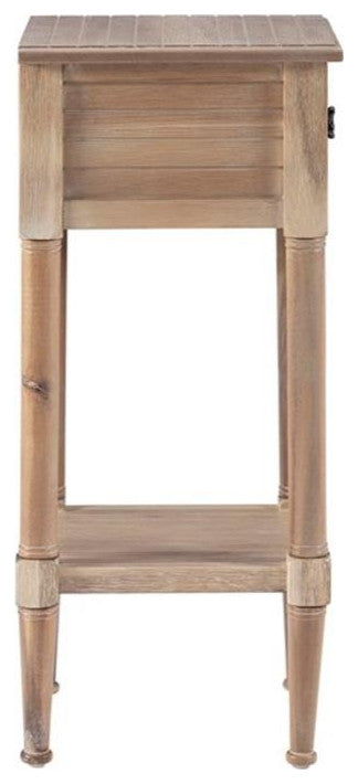 Home Square Wood Accent Starfish Coastal Side Table in Natural - Set of 2
