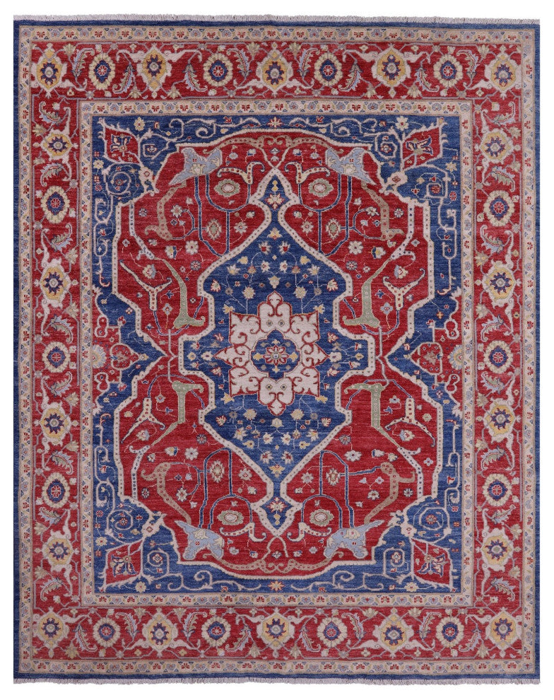 7' 11" X 9' 9" Persian Tabriz Handmade Wool Rug Q10199