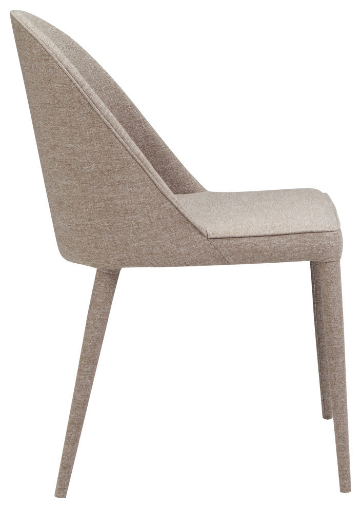 Burton Fabric Dining Chair Light Gray, Set of 2